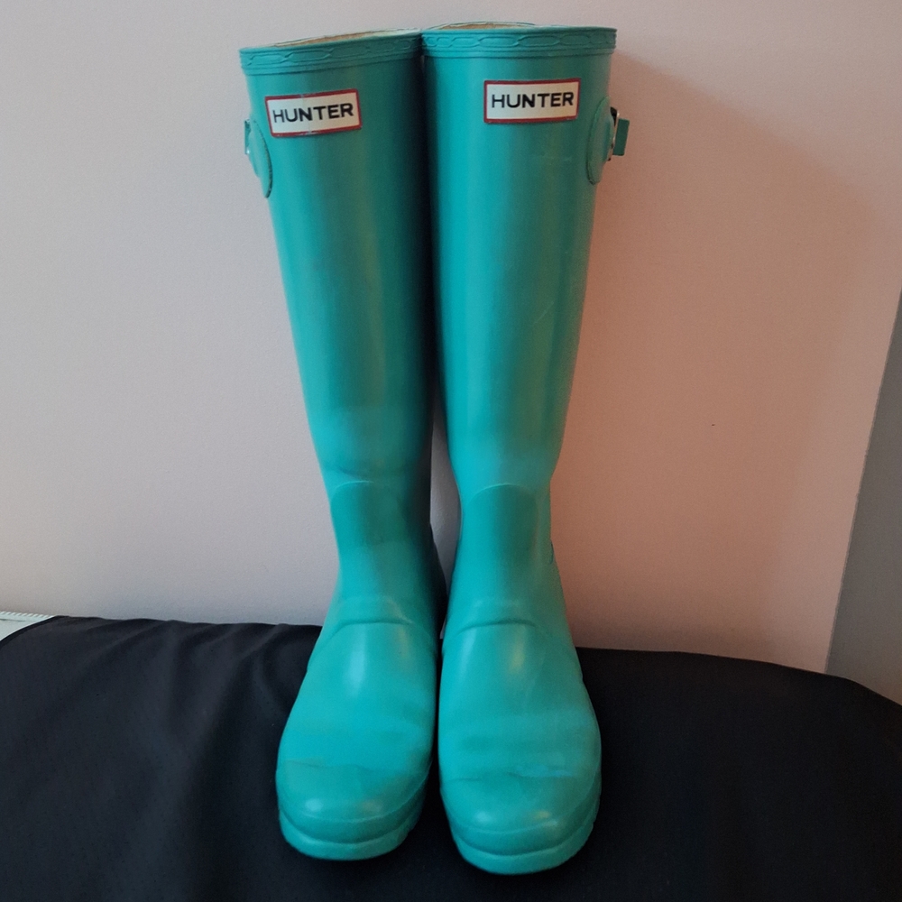 Hunter Aqua Blue Waterproof Boots